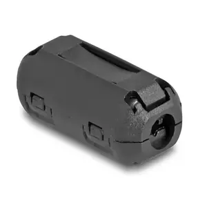 Ferrite core clamp DELOCK 80944, black, 25×13×11.5 mm, nickel/plastic/zinc, pack of 2