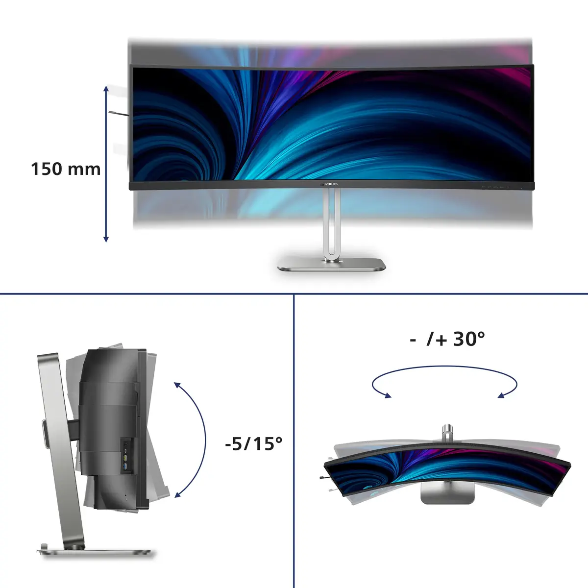 Philips 5000 series 49B2U5900C/00 monitors 124 cm Dual QHD Photo 3
