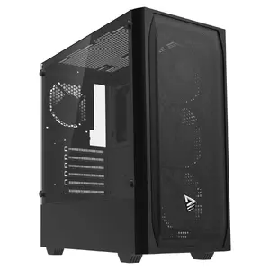 PC Case SAVIO Noctis Flow — Cube Mini‑ITX/Micro‑ATX/ATX, 3x120mm front, 1x120mm rear, 2x3.5" + 3x2.5" bays, tempered glass