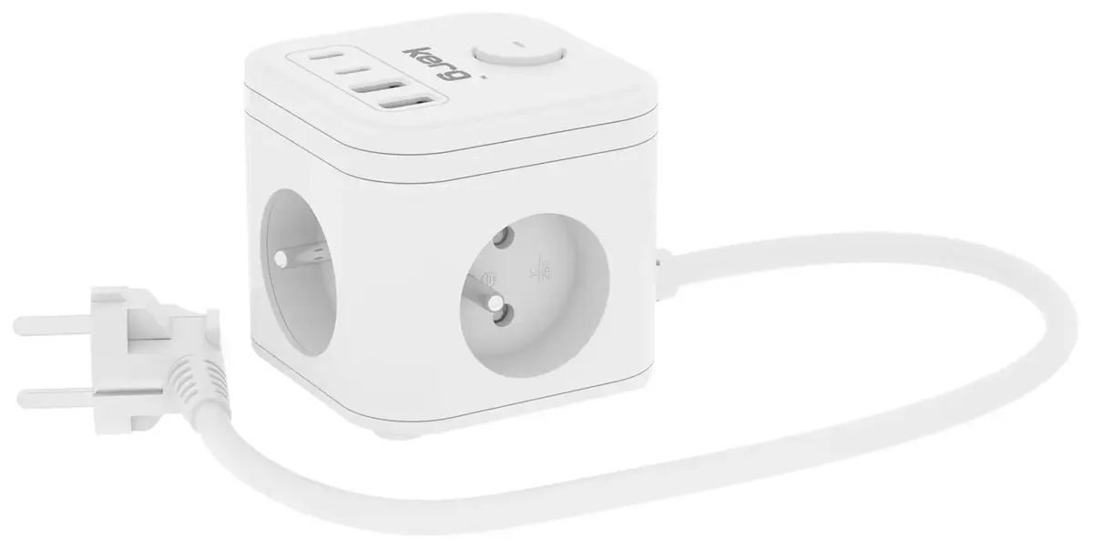 Сетевой фильтр Kerg SMART 3 розетки с USB-A и USB-C Photo 2