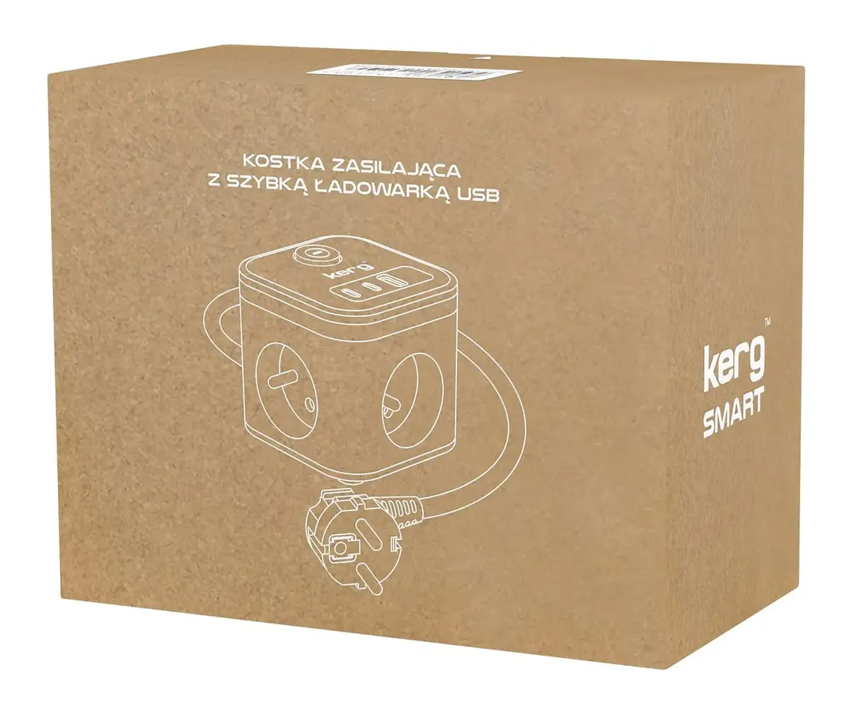 Kerg SMART paplašinātājs — 3 AC + 3 USB Photo 3