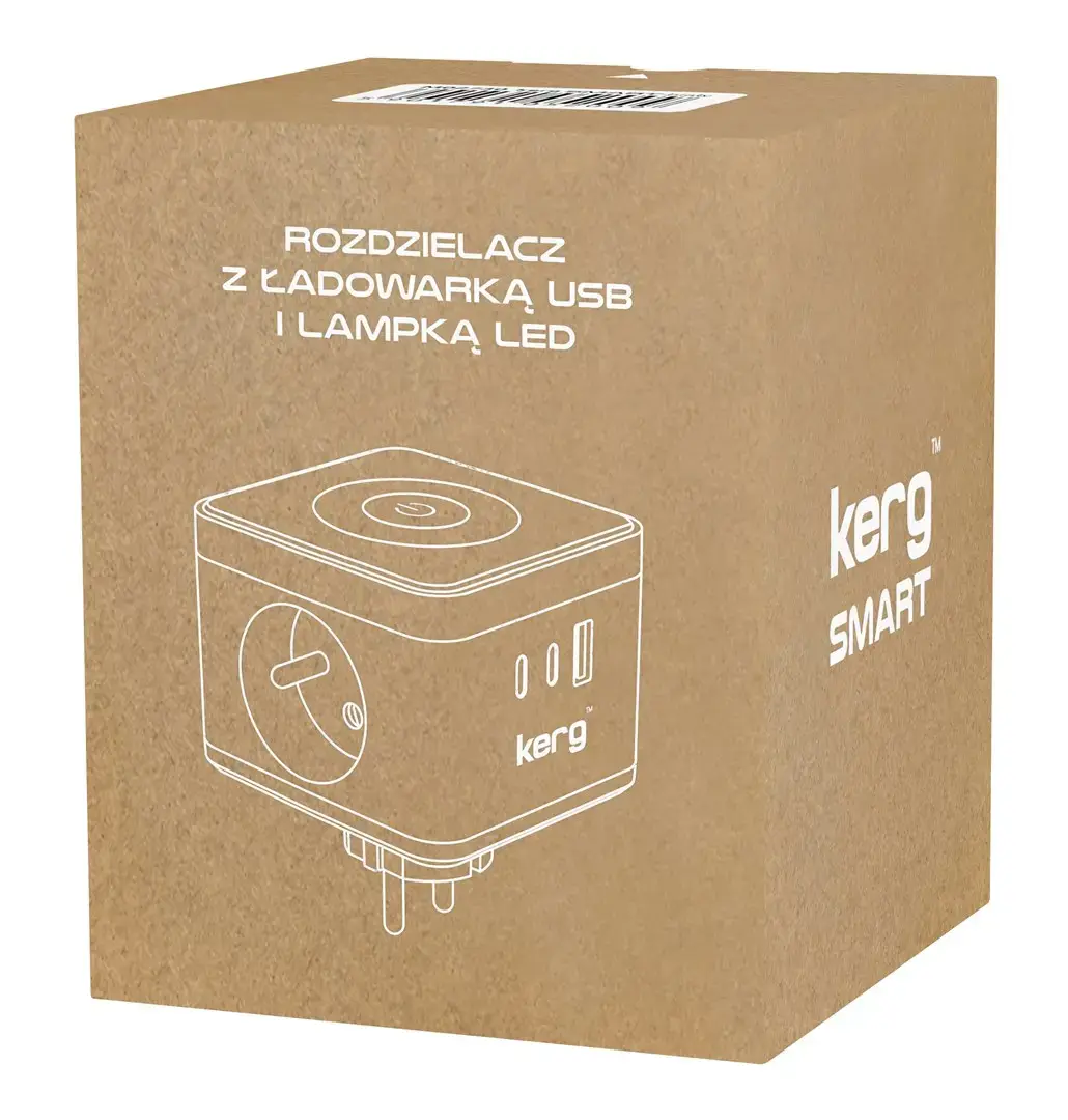 Удлинитель Kerg M02730 — 2 розетки, 3 USB Photo 3