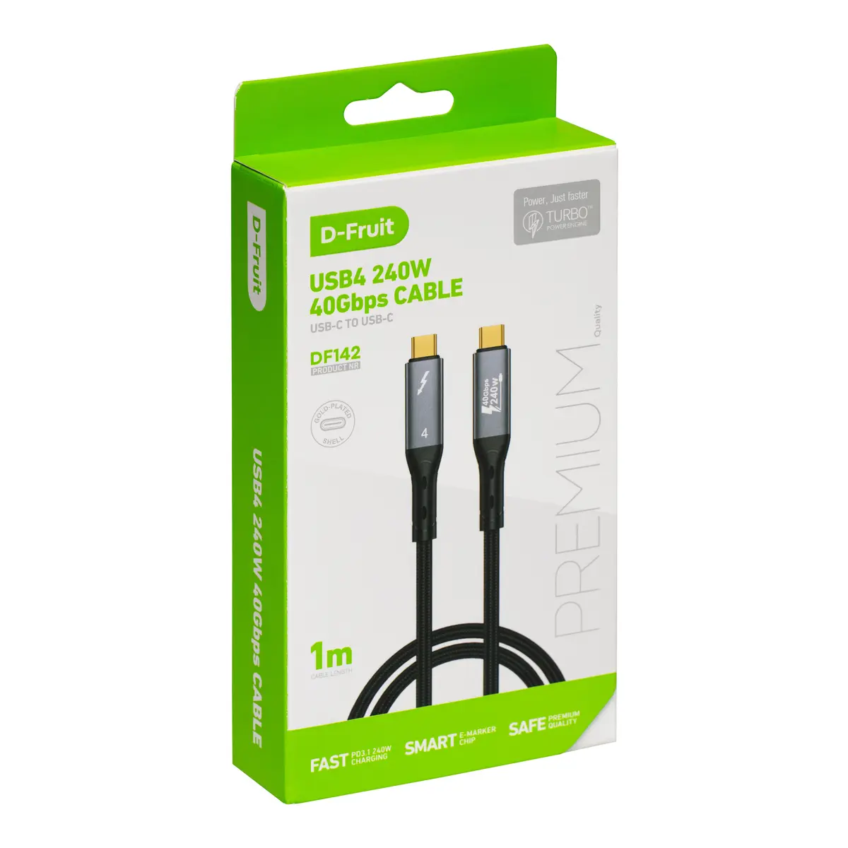 D-Fruit USB 4.0 DF142 cable — 240W 1m Photo 2