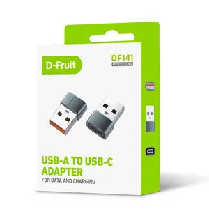 USB-A uz USB-C adapteris D-Fruit DF141 — kompakts adapteris USB-A ierīcēm uz USB-C