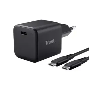 Charger TRUST Maxo Ultra-small 65W GaN USB-C Black with 2m cable