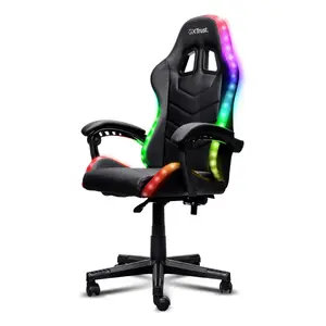 PC gaming chair TRUST 25979 — padded seat, max weight 110 kg, 640×640 mm, height up to 124 cm, black