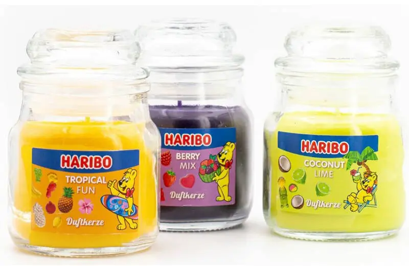Aromātisko sveču komplekts Haribo Duftkerze Frucht