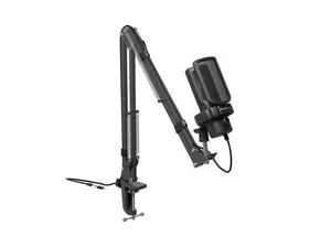 Vadu USB spēļu mikrofons GENESIS Radium 251 ar -40 dB jutību un 50-16000 Hz frekvenci, melnā krāsā