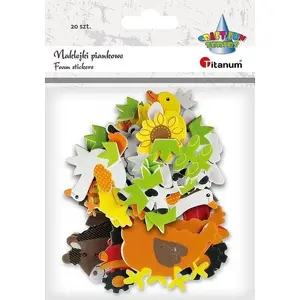 Foam Stickers Titanum — Farm Animals Mix, 20 Pieces