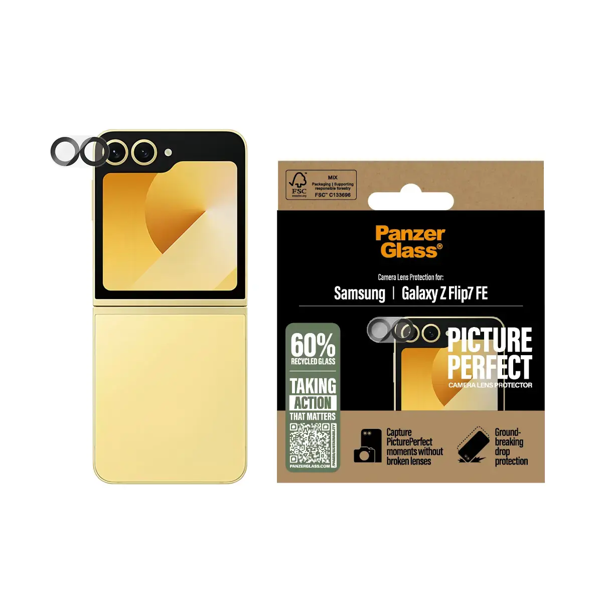 PanzerGlass PicturePerfect защитное стекло для Galaxy Z Flip7 FE Photo 2