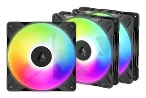 140 mm fan pack Arctic Freezer P14 Pro Reverse A‑RGB — 3× PWM A‑RGB fans, 166.5 m³/h, 5.1 mmH₂O, FDB, black