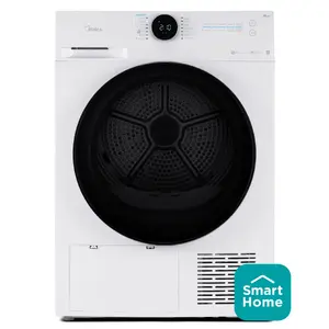 Tumble dryer Midea MD200H80BW/W-HR — front-loading, 8 kg, Energy class C, LED, 60 cm depth, Wi‑Fi, white
