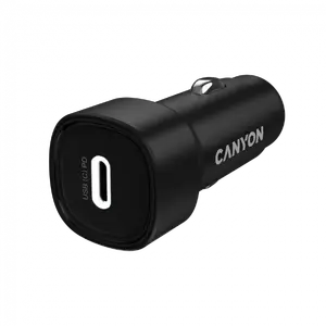 Car charger CANYON OnDrive 30 PD 30W USB-C Black — in-vehicle USB-C power adapter 30W PD