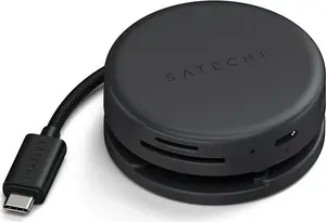 USB-C Multiport Adapter Satechi OntheGo 7in1 — USB-C PD, 2x USB-A, HDMI 4K, Ethernet, microSD Reader (Black)