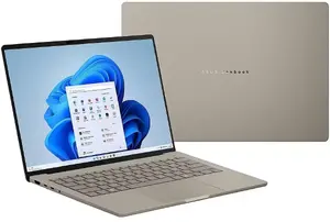 Laptop Asus ZenBook A14 OLED UX3407QA — 14" OLED, Snapdragon X1-26-100, 16GB RAM, 512GB SSD, Windows 11 Home, beige