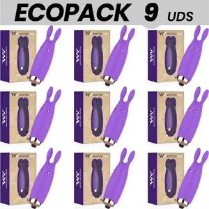 WOMANVIBE Bugsy Rabbit силиконовый стимулятор – ECOPACK 9 шт., компактный вибратор для личного использования