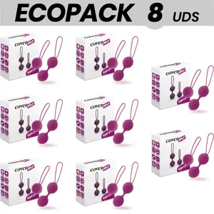 Pelvic trainer set COVERME ECOPACK — Kegel balls set, 8 units, lilac