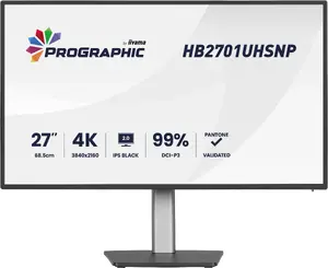 Монитор iiyama PROGRAPHIC HB2701UHSNP-B1 27 дюймов, 4K Ultra HD, IPS, 3840 x 2160, 4 мс, USB-C, черный