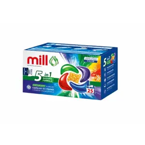 Капсулы для стирки MADONIS MILL PRO 5k с COLOR смягчающими гранулами, 25 капсул в упаковке, картонная коробка, набор 8 шт.