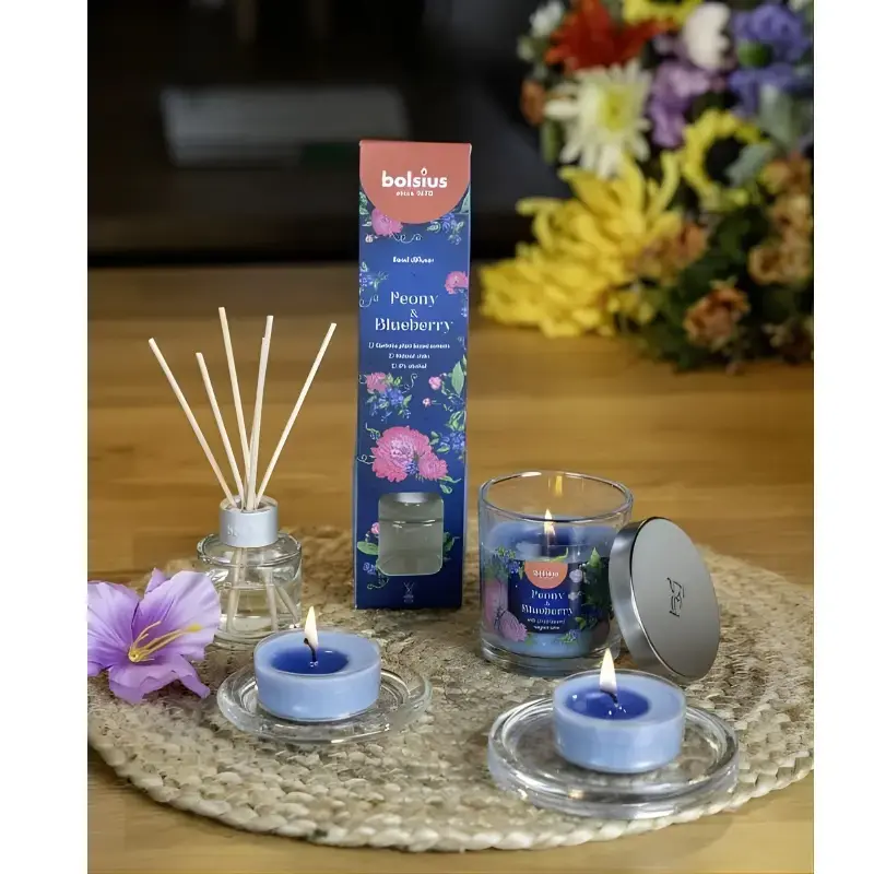 Свеча в стеклянной банке bolsius Floral Fusion Ø80×72 мм Photo 2