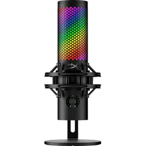 Galda USB mikrofons HyperX QuadCast 2 S — melns, 20–20000 Hz, jutība −8 dB, SNR 90 dB, 3 m kabelis