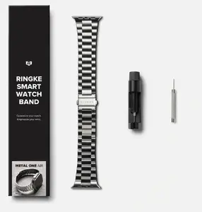 Ремешок Ringke Metal One Air металлический для Apple Watch 44/45/46/49 мм — совместим с Series 8/9/10/11/SE/Ultra, серебристый