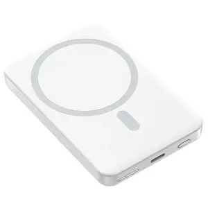 Power bank XtremeMac XWH-PMS2-13 5000 mAh, bezvadu uzlāde, balts, 2 ierīces