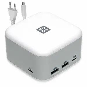 Klēpjdatora dokstacija XtremeMac XWH-XCP-03 — vadu USB 3.2 Gen 1 Type-C, HDMI, RJ-45, PD 130 W, balta