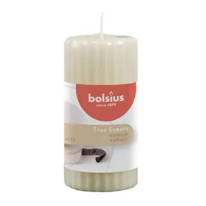 Candle scented cylinder Bolsius Ø120×58 mm vanilla — scented pillar candle