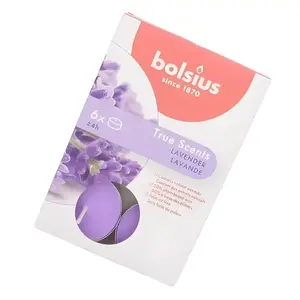 Tea lights Bolsius True Scents Lavender — 6 pcs, scented tealights
