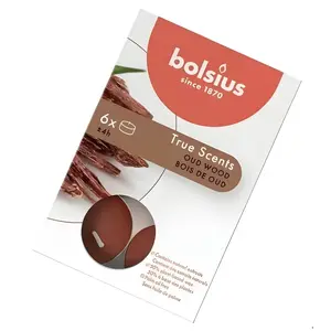 Tealights aroma 6 pcs — bolsius True Scents Oud Wood scented tealights