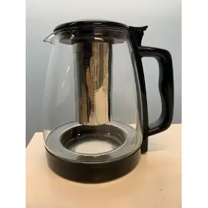Glass pouring jug with lid Aroma & Sensum 1.7 L — borosilicate glass, stainless steel lid, silicone seal
