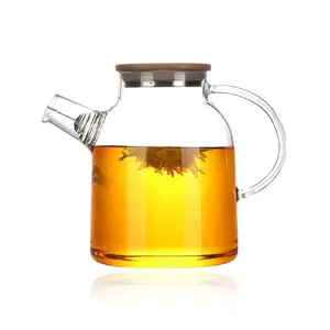 Electric kettle Aroma & Sensum CN201135, 1.8 L borosilicate glass body, bamboo lid, stainless steel heating element