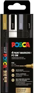 Набор маркеров POSCA PC-3M от UNI, 4 шт., средний наконечник 0,9–1,3 мм