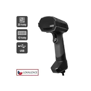 VIRTUOS industrial CCD 2D reader HT-857, USB connection, dark gray