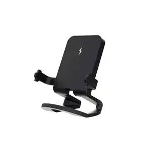 Wireless portable Qi charger 15W 1stCool S15, USB-C, black, desktop stand design