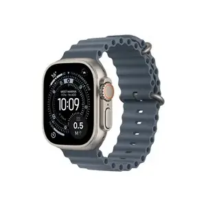 Viedpulkstenis Apple Watch Ultra 3 GPS + Cellular 49 mm Natural Titanium korpuss ar Anchor Blue Ocean siksniņu