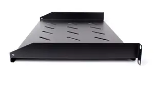 1U cantilever shelf front mount 270 mm, ProBase FS-1U-27-FRONT-BL, black