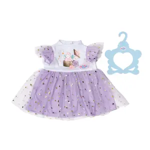 Lelles kleita ZAPF BABY born Lilac Tutu Dress 43 cm lellēm, audums, daudzkrāsaina, salokāma, 3+