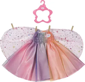 Платье для куклы ZAPF BABY born Rainbow Nightdress, текстиль, разноцветное, складное, 3–12 лет