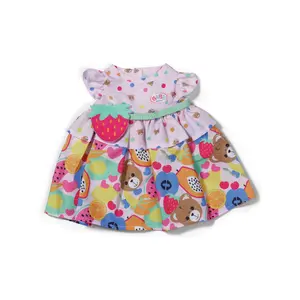 Lelles kleita ZAPF BABY born Dress Fruit 43 cm lellēm, daudzkrāsaina, saliekama, 3+
