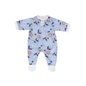 Lelles kombinezons ZAPF BABY born Romper Blue 43 cm lellēm, no auduma, salokāms, 3+
