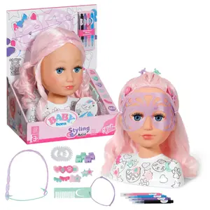 Голова для причёсок ZAPF BABY born Styling Head Artist — кукла для макияжа и укладки, пластик и текстиль, 3–12 лет, разноцветная