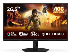 AOC Q27G41ZDF QD-OLED datormonitor 26,5" (67,3 cm) 2560×1440 WQHD, 0,03 ms, USB hub, VESA, melns/sarkans