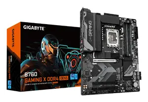 Motherboard GIGABYTE B760 GAMING X DDR4 GEN5 ATX — Intel LGA1700, B760, 4x DIMM up to 128GB, DDR4 up to 5333MHz(OC), 3× PCIe 4.0 M.2, 2.5GbE, USB 3.2 Gen2