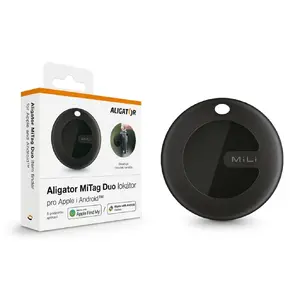 Keychain tracker ALIGATOR MiTag Duo for Apple and Android - Bluetooth item locator, dual compatibility