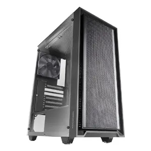 Datora korpuss TACENS Mars Gaming MC-PMAX Midi Tower — ATX/Micro-ATX/Mini-ITX, 3x120mm priekšā, 1x120mm aizmugurē, 2x3.5" un 2x2.5" nodalījumi, melns