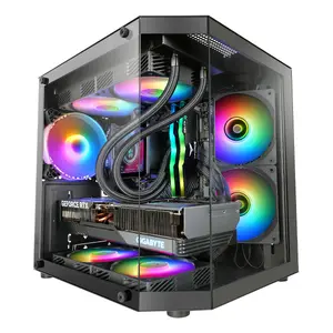 TACENS PC Mini Tower case Mars Gaming MC-3TLITE — Mini-ITX/Micro-ATX, black, supports ATX PSU, tempered glass, 2x2.5" + 1x3.5" bays, 1x120mm rear fan