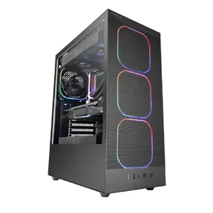 Datora korpuss TACENS MARS MC‑NEBULA Midi Tower ar rūdītu stiklu, 4 × 120 mm aRGB ventilatoriem, atbalsts ATX, GPU līdz 30,2 cm