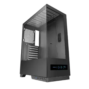 Datora korpuss TACENS MARS MC-PULSAR LCD ATX Midi Tower, rūdīts stikls, priekšējais LCD, USB‑C, atbalsts GPU 33,2 cm